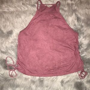 Velvety dusty rose top